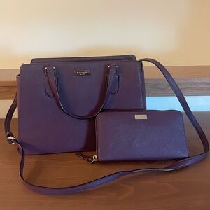 Kate Spade Staci Medium Satchel in Plum Purple